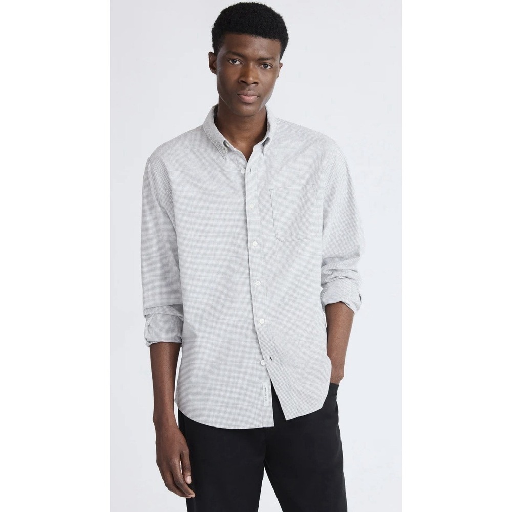 Free Assembly‎ Men's Cotton Button Down Oxford Shirt with Long Sleeves